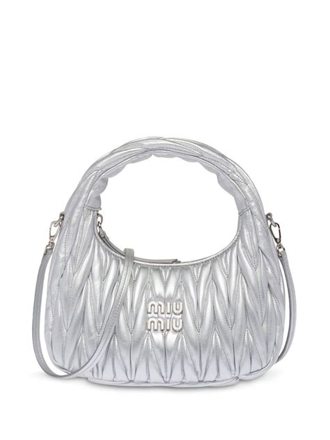 miu miu bag silver|miu handbags official website.